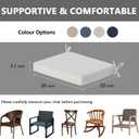 Goodgoods 20 x 20 Outdoor Chair Cushions Set of 4, Fade-Resistant & Water-Resistant Patio Seat Cushion Pads with Ties, 30D High-Resilience Foam for Dining Room Kitchen Chairs, Light Gray