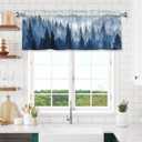 Tree Valance Curtain Window Valance Treatment Decor Small Window Curtains for Bedroom Kitchen Bathroom Living Room 1 Panel 54x18in
