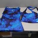 ksotutm Two Piece Sets for Women Maxi Skirt Set Printed Halter Top and Maxi Skirt Going Out Outfits (Small, Blue)