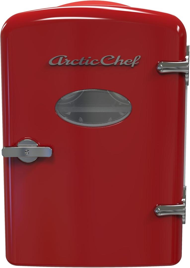 ARCTIC CHEF RMIS129RED Mini Compact Refrigerator-Red, 0.14 Cubic Feet