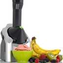 Yonanas Classic Frozen Fruit Soft Serve Maker for Vegan, Dairy-Free Frozen Dessert Treats, Includes 36 Recipes, 200-Watts, Silver