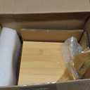 BSSN Face Towel Holder with 60 XL Disposable Wipes, Bamboo Facial Towelettes Container with Drawer and 2 Jars for Cotton Balls, XL Washcloths Organizer for Bathroom Vanity and Makeup Remover 9"L x 6.2"W x 6.1"H