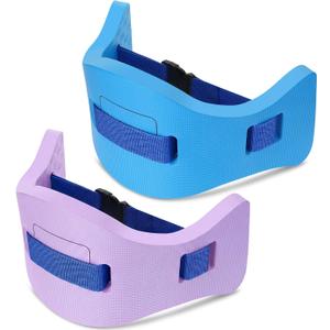 Wettarn 2 Pcs Kids Swim Belt with Adjustable Strap, EVA Buoyancy Belt for Youth Children Junior Water Aerobics Swimming Belt Fitness Foam Flotation Aid for Pool Swimming Training