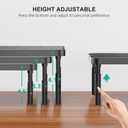 WALI Computer Monitor Stand for Desk, Adjustable Laptop Riser, Desk Monitor Stand Underneath Storage for Office, School Supplies (PTT001-B), 1 Pack, Black
