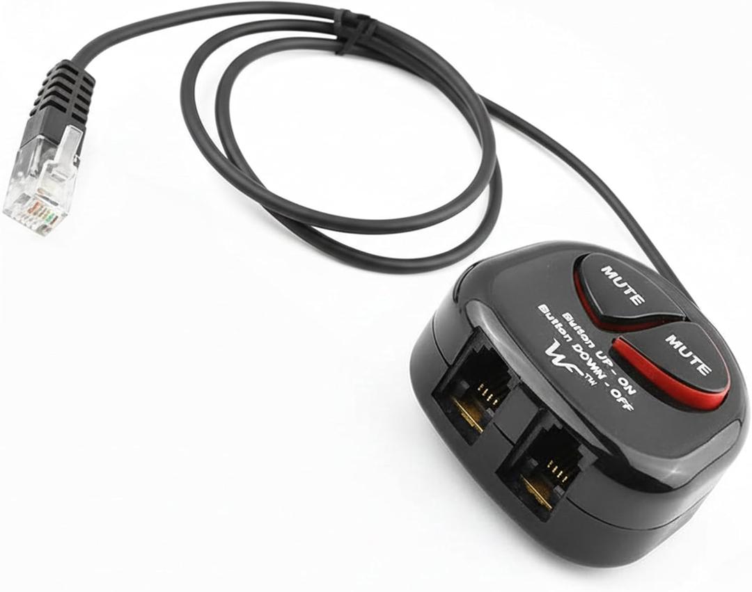 Telephone Training Adapter Y Splitter+Mute Button for Headset for Nortel Meridican, Norstar, Avaya, Ashtra, Mitel, Polycom, Ge and Other IP Phone