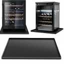 Mini Fridge Silicone Mat 19.7"x19.7"x0.4", Silicone Mat for Mini Fridge Non-Slip Drip Pan, Appliance Protector for Refrigerators, Washers, Dryers, Fridge Mats (Black)