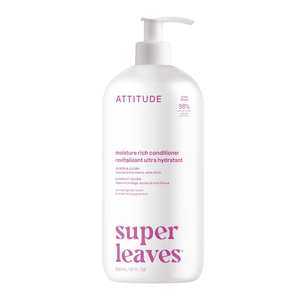 ATTITUDE Moisture Rich Hair Conditioner, For Dry and Damaged Hair, Naturally Derived Ingredients, Vegan Detangler, Dermatologiocally Tested, Quinoa and Jojoba, 32 Fl Oz