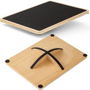 Wooden Rocker Balance Board for Adults Anti-Slip 350LBS Balance Trainer for Standing Desk, Physical Therapy & Core Strength Durable Wooden Rocker Board for Office & Rehab
