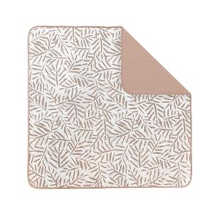 Toddlekind Portable Baby Mat  Organic Cotton 47" x 47" Reversible Indoor/Outdoor Playmat for Babies, Toddlers, Picnics, Patio, and Garden Use 0m+ Tan (Taupe)