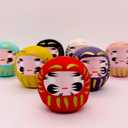 EDOYA Daruma Dolls (Set of 7) Japanese Good Luck Fortune Multicolor Figurine Ornament Traditional Charms