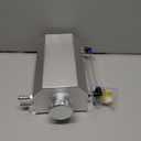 Dyno Racing Universal 2L Alloy Engine Oil Fuel Gas Catch Can Breather Tank Bottle Coolant Radiator Overflow Tank (Silver)