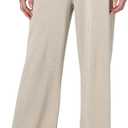 Halston Women's Wide Leg Soft Knit Pant (Beige, S)