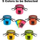 AUTODECO Collapsible Bucket 5 Gallon Container Folding Water Bucket Portable Wash Basin 20L