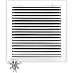 24" X 24" Aluminum Return Filter Grille for 1" Filter - Easy Airflow - Linear Bar Grilles [Outer Dimensions: 26.5w X 26.5h]