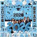 Light Blue Graduation Decorations 2026 Class of 2026 Banner Grad Party Decorations 2026 Class of 2026 Decorations 2026 Graduation Decoration