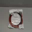 4 AWG Battery Cable 4FT 4 Gauge Pure Copper Battery Inverter Cables with 3/8 in Lugs Both Ends Power Inverter Wire Set for Automotive Solar Power Inverter Marine Boat RV Car Motorcycle (4 FT)