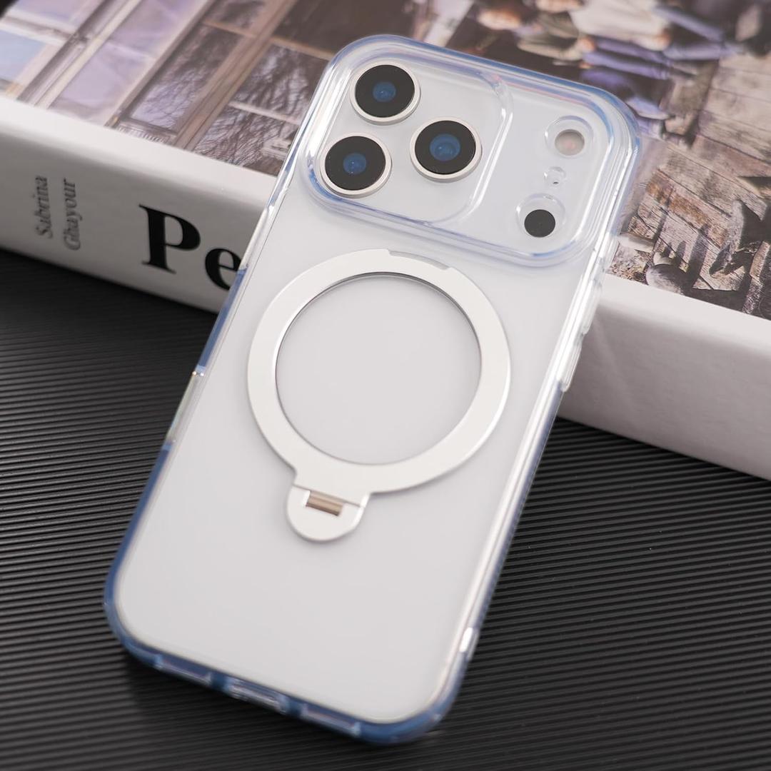 for iPhone 17 Pro Max Case: with 360 Spin Magnetic Stand, Camera Control Button, Fit for MagSafe, Military Drop Protective Slim Phone Cover for 17 ProMax with Ring Kickstand, 6.9", Clear for iPhone 17 Pro Max Case: with 360 Spin Magnetic Stand, Camera Control Button, Fit for MagSafe, Military Drop Protective Slim Phone Cover for 17 ProMax with Ring Kickstand, 6.9", Clear