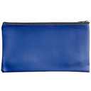 Blue Vinyl Zippered Bank Wallet 