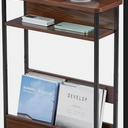 Vintage Narrow Side Table with Storage Shelf, 3 Tier Slim End Table Modern Sofa Table for Narrow and Small Spaces, 24.6 Inch Height Bedside Table Small Nightstand with Magazine Rack