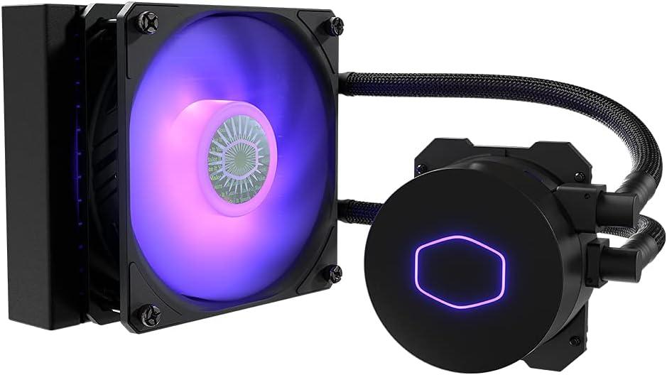 Cooler Master MasterLiquid ML240L V2 RGB CPU Liquid Cooler - Brighter Lighting Effects, 3rd Gen. Pump, Superior Radiator and Dual Advanced 120 mm SickleFlow Fans, Black