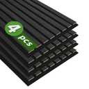 Art3d 12" x 24" Acoustic Wood Slat Wall Panel, 20pcs, 40 sq.ft, Grey Oak