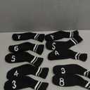 10Pcs Golf Iron Headcover Set Washable & Durable Adorable Socks Shape Golf Club Irons Head Protector, Numbers from 3-9, ASP