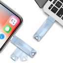 512GB Photo Stick for Phone, Qainerly USB Flash Drive for Phone All Models, 4-in-1 Design Transfer Storage, iPad/PC/Android (grey)