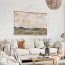 VIYYIEA Extra Large Canvas Wall Art, 36x54 Inch Minimalist Landscape Painting, Neutral Abstract Nature Wall Decor for Living Room or Bedroom, Above Sofa