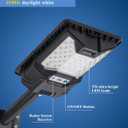 Solar Street Lights Outdoor 20000LM, Solar Powered LED Flood Light with Motion Sensor & Remote Control, Dusk to Dawn Security Lighting, 3 Color Modes, Wide Angle for Parking Lot Yard, 2 Pack