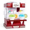 Amazon.com: Nostalgia Snow Cone Shaved Ice Machine - Retro Table-Top Slushie Machine Makes 20 Icy Treats - Includes 2 Reusable Plastic Cups & Ice Scoop - Retro Red: Shaved Ice Machines: Home & Kitchen