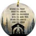 9 x Nativity Scene Ornament 2025  White Elephant Gift, Inspirational Religious Ornament with Christian Faith Quote  Christmas Tree Decoration & Gift, Religious Holiday Tree Dcor
