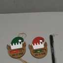 Soaoo 2 Pcs Elf Report Christmas Ornament Naughty or Nice Christmas Elf Daily Report Decor Rustic Wooden Funny Ornament for Home Tree Indoor Outdoor Holiday
