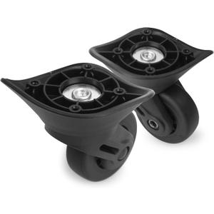 Domiella 2pcs Luggage Replacement Wheels, Suitcase Swivel Repair Caster Wheels, 360 Degree Rubber Suitcase Trolley Wheel Kit for Travel, A73
