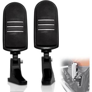 FOVPLUE Passenger Mini Footboard, Passenger Footpegs w/Mount Kit for Harley Touring 1993-2025 CVO Electra Glide Road Glide Road King Street Glide Ultra Classic Ultra Limited Revival FLH,Gloss Black#1