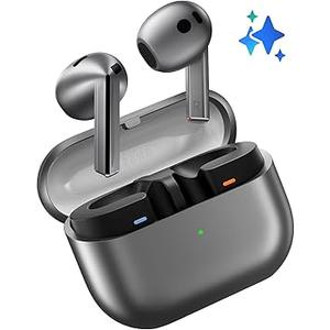 New Galaxy Buds3 (Silver|ANC) 2024|Samsung Wireless Earbuds|Active Noise Cancellation, Bluetooth V5.4, Dolby Atmos Earphones