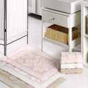 Bath Mat - Bath Rug - Bath Mats for Bathroom - Washable Shower Mats - Sink Floor Towels - 100% Turkish Cotton Bathroom Mats (1, Light Brown)