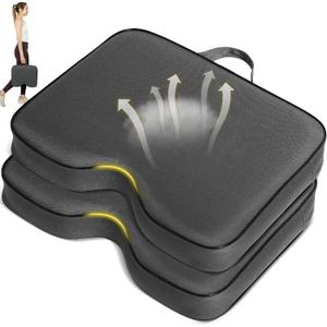 2 Pcs Stadium Seat Cushions Water-Repellent Bleacher Seat Cushions Indoor & Outdoor Seat Cushion for Bleachers Portable Stadium Cushion for Sports Events, Office Chairs, Beaches (Stylish Style - Dark Grey)