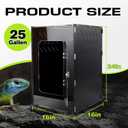 25 Gallon Reptile Tank Enclosure,16x16x24 Reptile Terrarium Acrylic Front Opening with Metal Translucent Mesh Top for Crested Gecko Lizards, Snakes, Chameleon