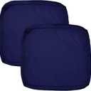 Oslimea Outdoor Cushion Covers Replacement 24x24 Waterproof Patio Furniture Cushion Seat Cover 2 Pack Removable Chair Pads Cover for Deep Seat Back Cushion, Blue