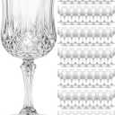 100PCS Plastic Wine Glasses 7oz Clear Acrylic Goblets Unbreakable