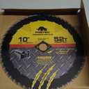 10 Inch Table Saw Blades, 52 Tooth Stainless Steel and Metal Cutting Circular Saw Blade with 1" Arbor, Teflon Anti-Stick, No Heat & No Burrs, Carbide-Tipped TCT Blade for Cold Metal Cutting