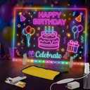 17" Led Drawing Board with 7 Colors,Light Up Cosmody Drawing Board,Glowing Acrylic Dry Erase Board with Light,Lumiboard Led Boards,Holiday Gifts for Kids Girls Teens