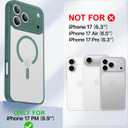 Faiono Magnetic for iPhone 17 Pro Max Case [Full Camera Protection][Military-Grade Protection][Compatible with MagSafe] Shockproof Protective Slim Phone Case for iPhone 17 Pro Max, Night Green