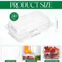 240 Pack Clear Hinged Food Containers 7.2 4.9 2.6 Inch Plastic Cookie Containers Hinged Clamshell Takeout Boxes Disposable Loaf Cake Boxes for Salads Hamburger Fruit Dessert Sandwiches