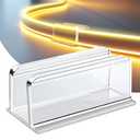 Neon Rope Light Clips Mounting - 24 Pcs Clear Waterproof LED Strip Clip Brackets - Adhesive Wall Mount Holder for Govee and Other Neon LED Lights Strips