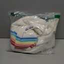 ECOWISH Women's Sweater Rainbow Colorful Striped Sweaters Long Sleeve Crew Neck Color Block Casual Pullover Blouse Tops (Large, 01 White)