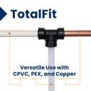 Uponor TotalFit 1 inch Repair Coupling, Push-to-Connect Engineered Polymer Fitting System for PEX, PE-RT, CPVC, and Copper - TF4781010