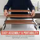 Chef Pomodoro 3 Tiered Serving Trays & Platters with Non-Slip Base for Food Display, Cupcake Stand, Elevated Charcuterie Board Cake Stand, Wooden Tiered Dessert Serving Stand for Parties and Events