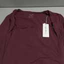 REORIA Women's Basic Lightweight Layering Sexy Slim Square Neck Long Sleeve Bodysuit Tops (Fig) XL