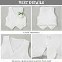 SANMIO Baby Boy Clothes Suits Infant Gentleman Outfit Collared Dress Shirt+Vest+Tie+Corsage+Pants 5Pcs Baby Suit Sets, Size: 12-18M